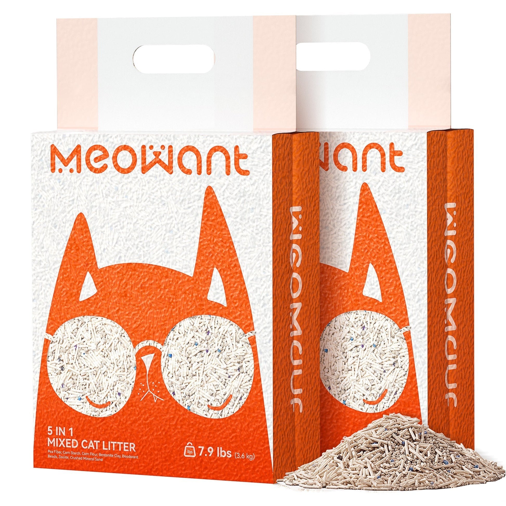 Meowant 5-in-1 Mixed Cat Litter 7.9 lbs × 2