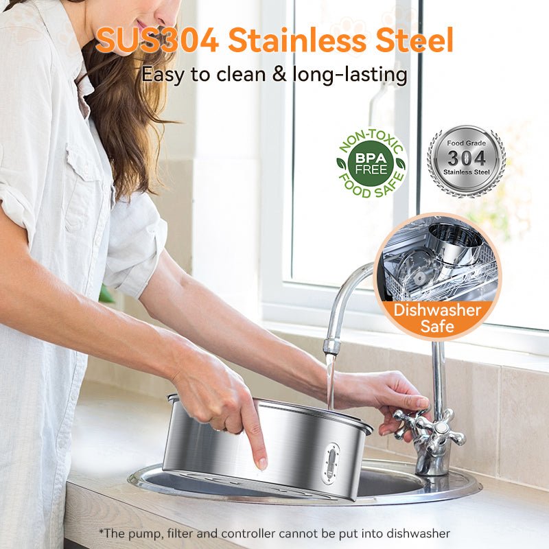 Meowant Stainless Steel Dog Water Fountain-DF01