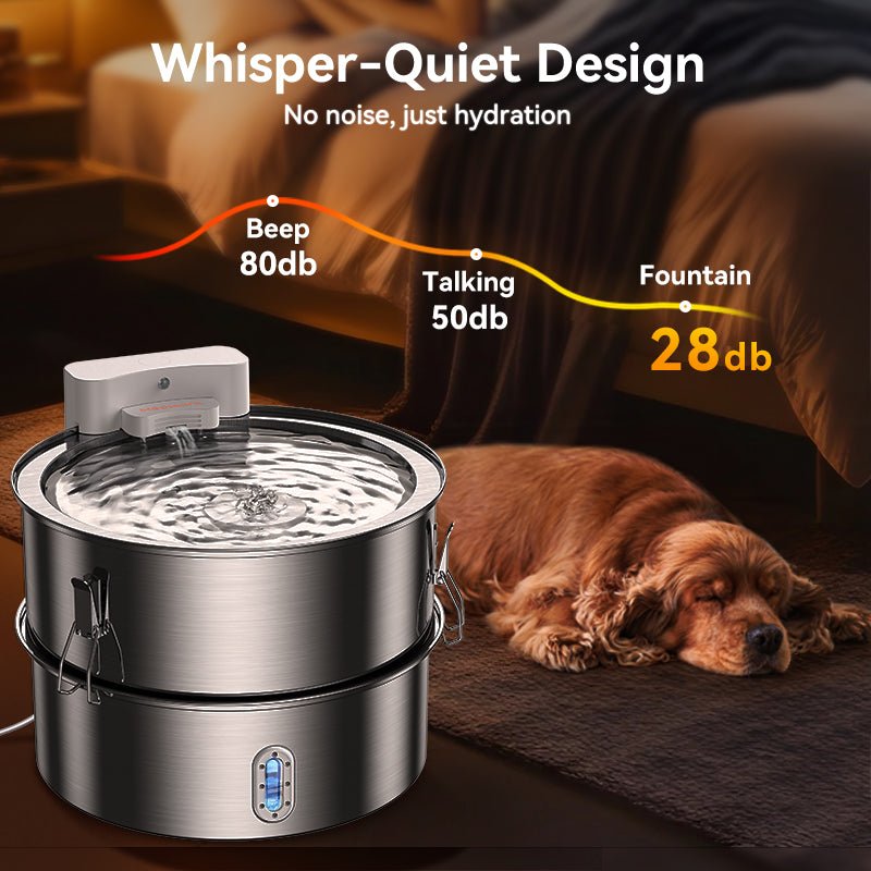 Meowant Stainless Steel Dog Water Fountain-DF01