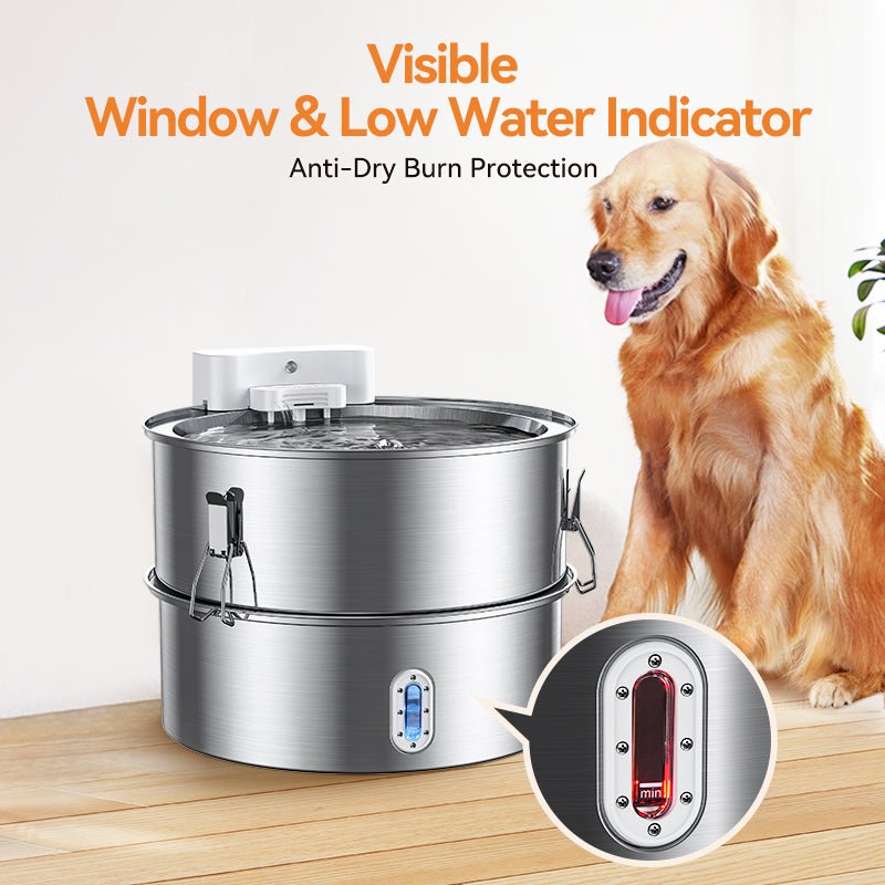 Meowant Stainless Steel Dog Water Fountain-DF01