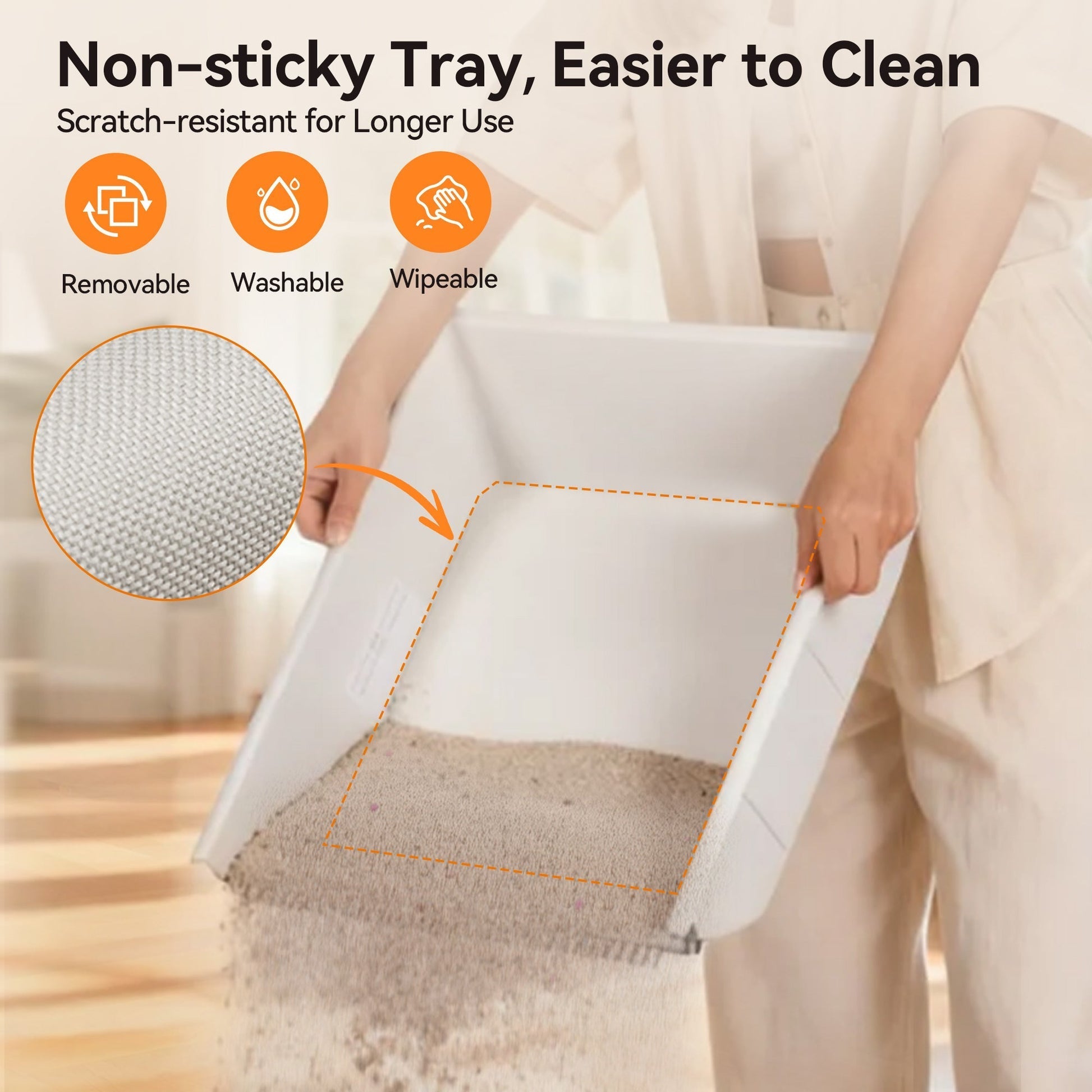 Meowant Open Top Self-Cleaning Cat Litter Box – SC03